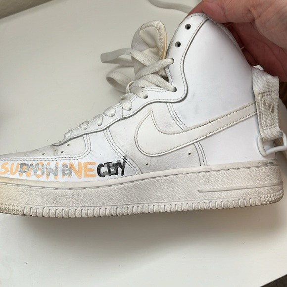 Nike Air Force white sneakers, Youth 5.5 - Picture 13 of 13